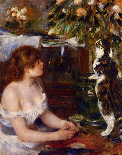 Girl and Cat Pierre-Auguste Renoir
